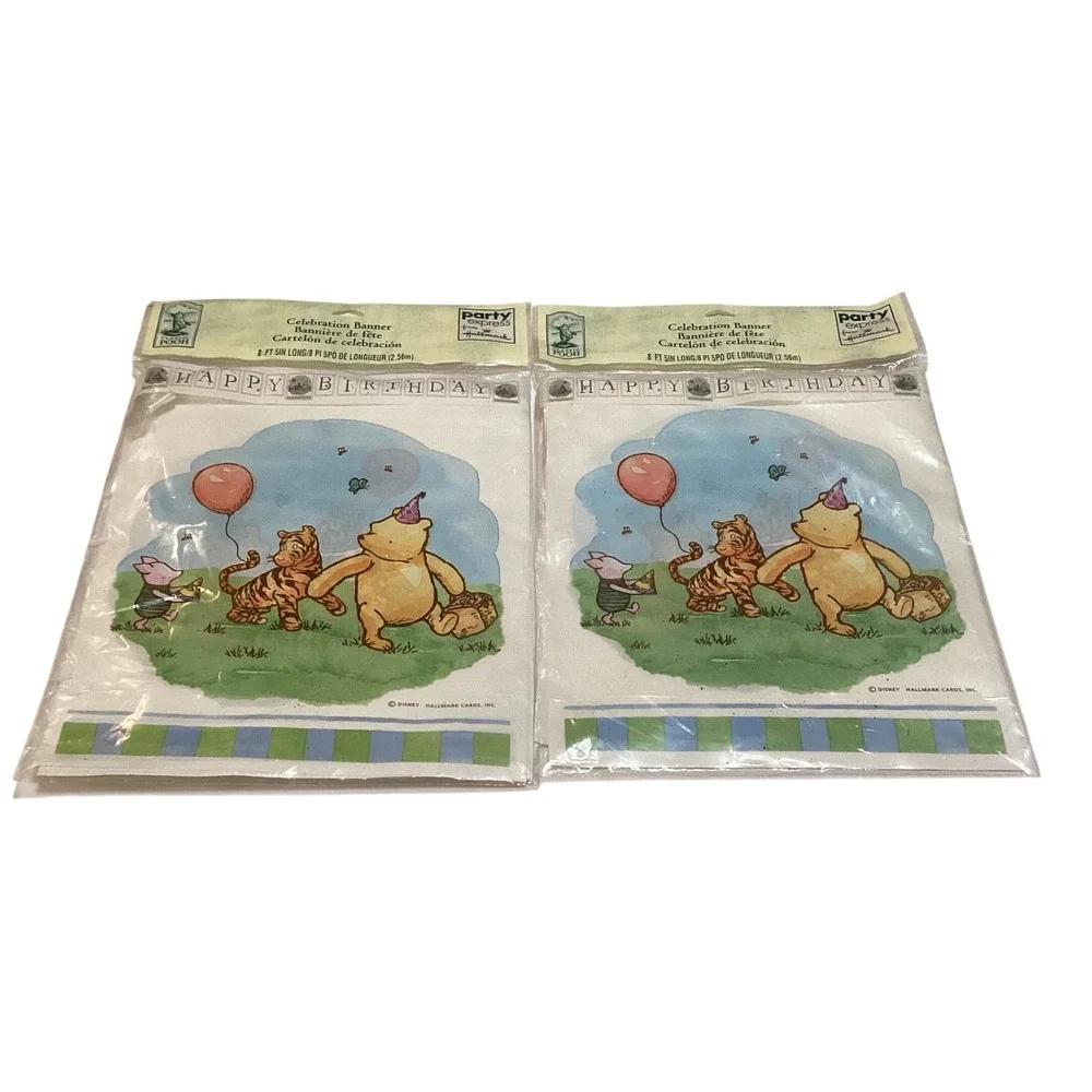 Classic Winnie the Pooh Happy Birthday Banners Hallmark 8ft 5